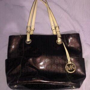 Michael Kors Brown and Cream Tote Bag